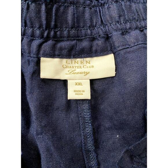 Charter Club Blue 100% Linen Pants - Size XXL (NWT) - Picture 9 of 10